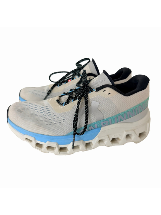 On Running Shoes - On Running Cloudmonster Sneakers Women's Size 8 Cream Horizon Blue Running Shoe